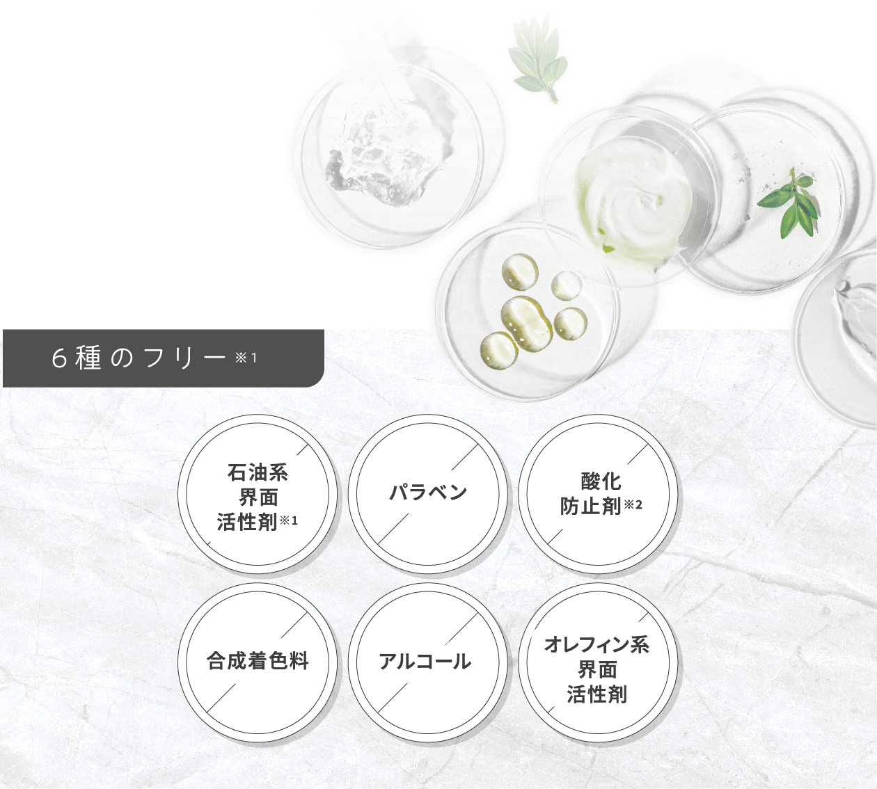 Commitment こだわりのフリー成分